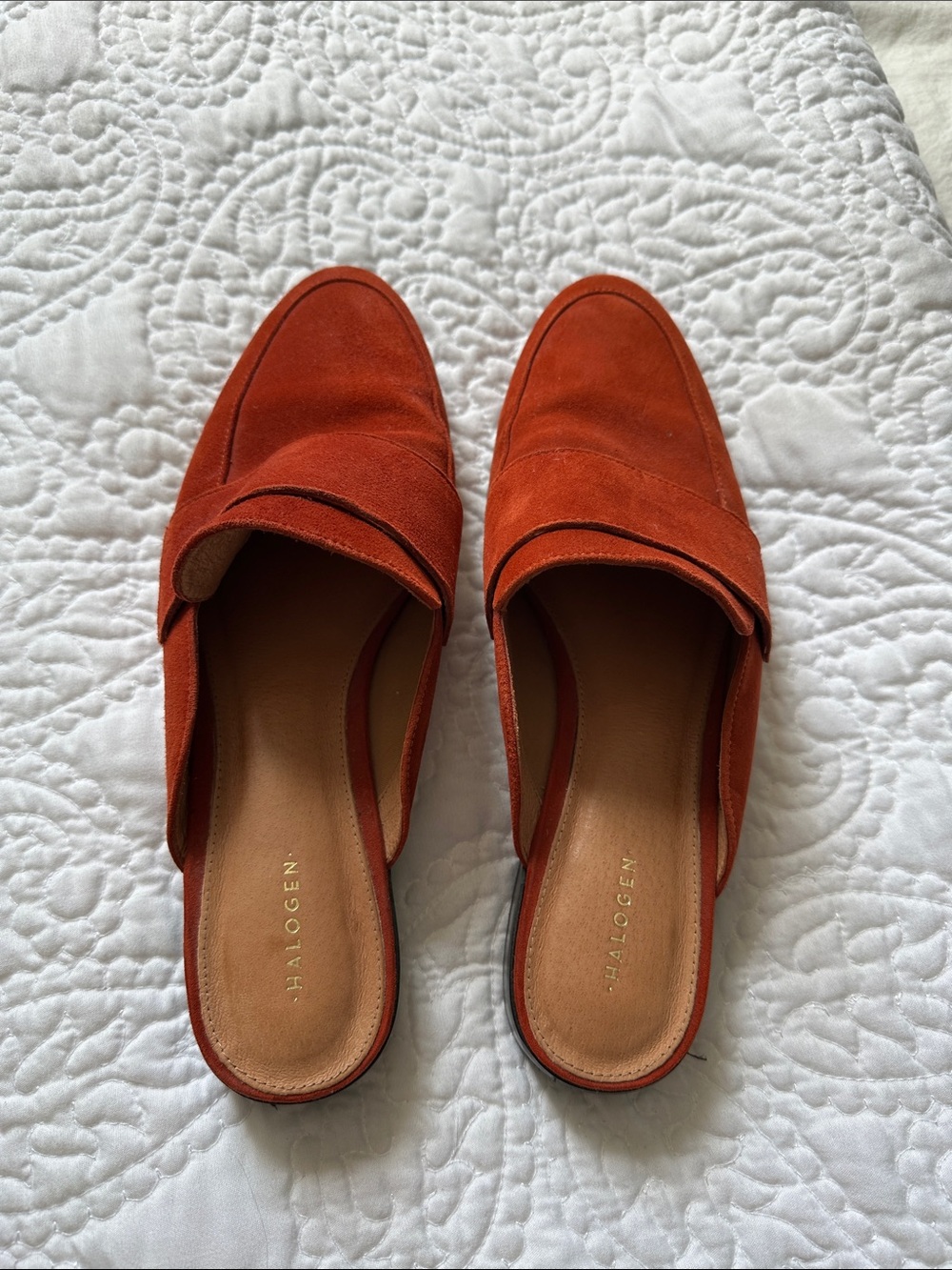 Halogen Rust Suede Slip-On Mules - Picture 3 of 4